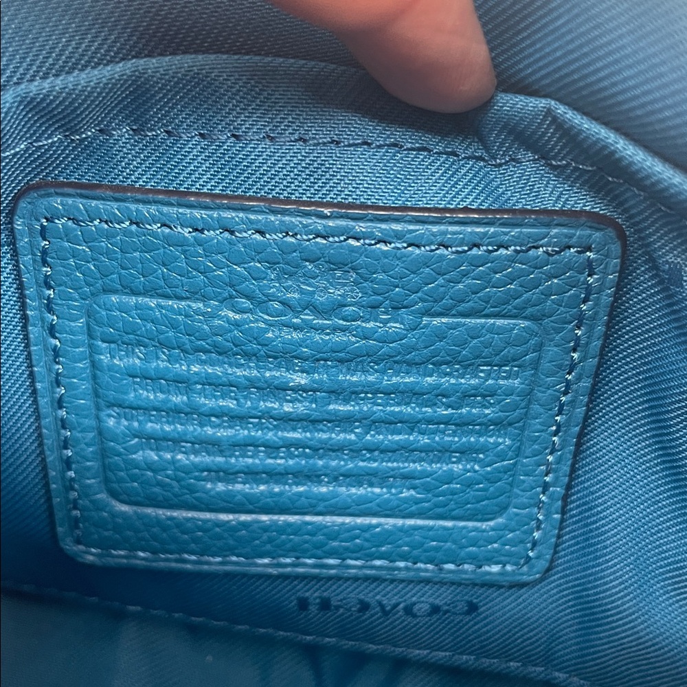 Coach Rhyder Shearling Pouchette in Blue G1593 D2 - Picture 7 of 10